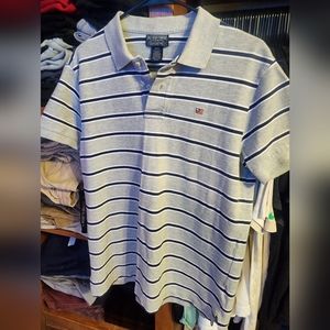 Vintage Men's Polo Ralph Lauren Polo Size M Gray/Navy/White